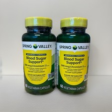 Spring Valley Blood Sugar Support 60 Caps Healthy Sugar Metabolism 2-pk Bundle picture