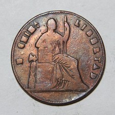 1865/1 Chihuahua Mexico Quartilla 1/4 Real -642- picture