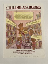 RARE William Morrow & Company Children’s Books PROMO POSTER 18”x24” picture