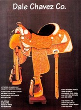 Dale Chavez Tooled Leather Show Saddle Rod's Western Palace Columbus OH Print Ad picture