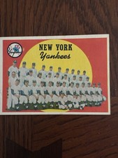 1959 Topps Yankees Unmarked Check List #510 Ex+ Condition  picture