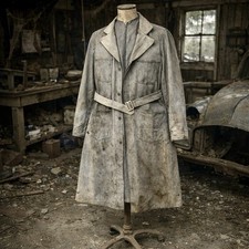 Rare WWII Lee Union-Alls Belted Denim Work Coat Union Made Sanforized 1940s Ware picture