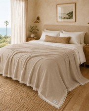 Sand Cloud Senna Taupe Muslin Blanket 90