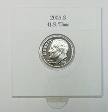 2005 S Clad Proof Roosevelt Dime, Uncirculated  - for your dime book picture