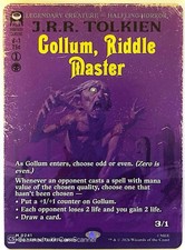 GOLLUM, RIDDLE MASTER (BORDERLESS) (241) The Hobbit HOB Magic MTG MINT CARD LP picture