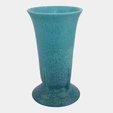 Roseville Tourmaline Futura Blue 1928 Vintage Art Deco Pottery Vase 429-9 picture