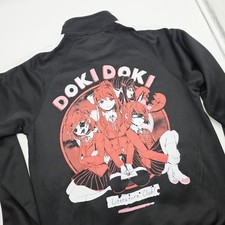 Omocat Doki Doki Literature Club Track Jacket Size Medium Black Anime RARE picture