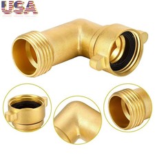 1/2/4X Garden Hose Elbow Connector 90 Degree Brass Hose Elbow 3/4