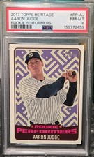 2017 Topps Heritage Rookie Performers Aaron Judge #RP-AJ Rookie Card PSA 8 picture