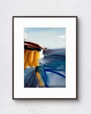 Lake Study No.9 5x7 Watercolor Painting Landscape Fine Art Wall Decor picture