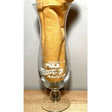 Vintage 1985 Ohio State Fair Hurricane Glass The Oasis Souvenir Barware 10