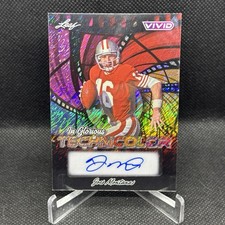 2025 Leaf Vivid Joe Montana In Glorious Technicolor Auto Shimmer Black Real 1/1 picture