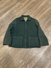 rare vintage 1950’s wool jacket with leopard print liner size S faded rockabilly picture