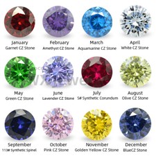 Round 50pcs per color 600pcs total Birthstone Stone Loose cubic Zirconia Bright picture