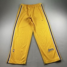 Vintage Nike Los Angeles Lakers Pants Mens XL Yellow Warm Up Tearaway Basketball picture