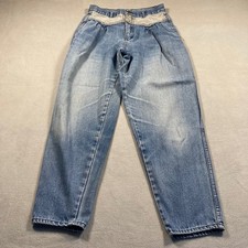 Vintage Gitano Jeans Womens 13/14 Blue Tapered High Rise Non-Stretch Light Wash picture