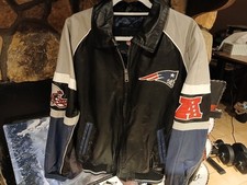 Vintage New England Patriots Men's M Leatheracket NFL Brand Logo Coat picture