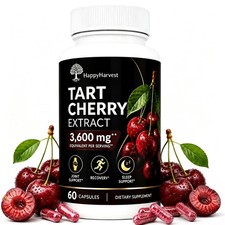 Happy Harvest Tart Cherry Capsules, Cold‑Pressed Natural Extract Daily Wellness picture
