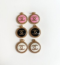 Lot of 6 Designer Gold Metal Zipper Pull Charm STAMPED picture