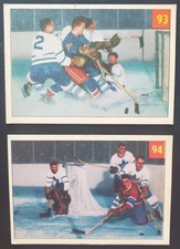 **** 2 DIFFERENT SHARP 1954-55 Parkhurst Toronto Maple Leafs #93 & 94 cards **** picture
