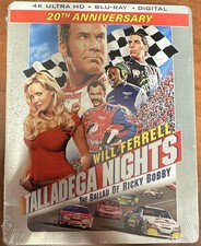 TALLADEGA NIGHTS (4K UHD + BLU-RAY + Digital) Steelbook, New/Sealed picture