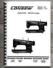 Consew Model 99 & Model 103 Operating Instructions Comb Bound picture