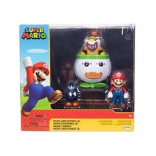 2025 JAKKS Pacific Super Mario 2-Figure Set - MARIO VS BOWSER JR (w/ Bob-Omb) picture