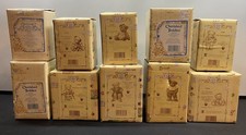 Lot Of 10 Vintage Cherished Teddies Boxed Bear Figurines picture