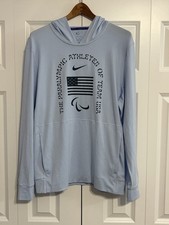 NWOT Nike Team USA Paralympic Hoodie Mens Light Blue size Medium picture
