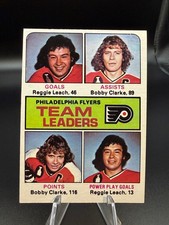 1975-76 Topps #325 Philadelphia Flyers Team Leaders (Clarke / Leach) picture
