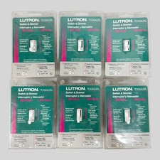 Lutron TG-600PH-WH Toggler 600W Single Pole Dimmer Switch White Lot of 6 picture