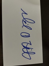 Mike vitar Signed Index Card. picture