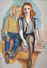 Alice Neel (Handmade) Signed Oil Painting on Canvas 16x24 in Expressionism .. picture