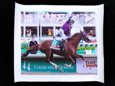 CALIFORNIA CHROME VICTOR ESPINOZA SIGNED PRINT POSTER CANVAS 20X24 HORSE RACING picture