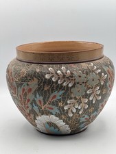 Doulton & Slaters Lambeth 1885-1920 Lace Cut Jardiniere Artist Eleanor Tosen ttt picture