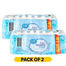 NEW (2 pack) 16.9 Fl. Oz., Great Value Purified Drinking Water, 40 Count picture
