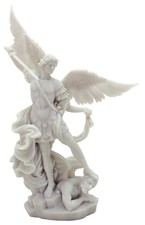 White Archangel St Michael Statue - H: 10 inch - Archangel of Protection picture