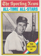 1976 TOPPS THE SPORTING NEWS ALL TIME ALL STARS TED WILLIAMS #347 VINTAGE NM+ picture