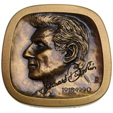 LEONARD BERNSTEIN 1993 bronze Medal Jewish-American HoF JAHF Marika Somogyi picture