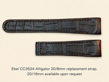 Ebel 3524 Alligator Replacement Strap - 20/18mm - Discovery, Voyager, etc. picture