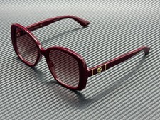 GUCCI GG0762S 003 Burgundy Rectangle Women's 56 mm Sunglasses picture