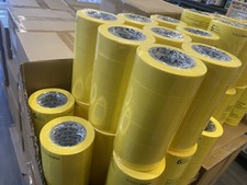 YELLOW MASKING TAPE 1-1/2 inch (18 Rolls) 3 sleeves Automotive Bodyshop etc. picture