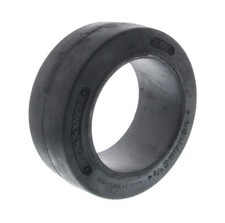 (SET OF 2) FORKLIFT TIRE - 10 X 4 X 6.5 SMOOTH TOTAL SOURCE PRESS ON BLACK picture