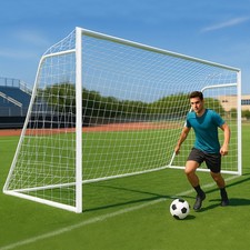Heavy Duty Soccer Goal 16x7 ft 50mm Steel Tube with 6 Trainning Cones & 1 PE Net picture