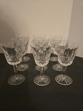 Set 9 Waterford Crystal Lismore Claret Crystal Wine Glasses 5 7/8