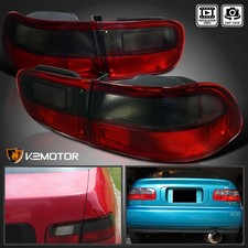 Red/Smoke Fits 1992-1995 Honda Civic 2/4Dr Coupe Sedan Tail Lights Brake Lamps picture