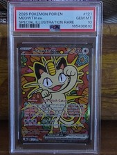 2026 POKEMON POR EN-PERFECT ORDER SPECIAL ILLUSTRATION RARE MEOWTH EX PSA 10 picture