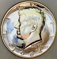 1964 P SILVER ⭐️VERY RARE PROOF⭐️ KENNEDY HALF DOLLAR SUPERB GEMBU MOST FLAWLESS picture