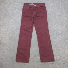 Urban Pipeline Slim Straight Jeans Women’s Maroon Size 30/32 100% Cotton picture