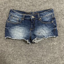 Papaya Denim Shorts Womens Size 5 Blue Raw Hem Frayed Casual Cotton Cutoffs picture